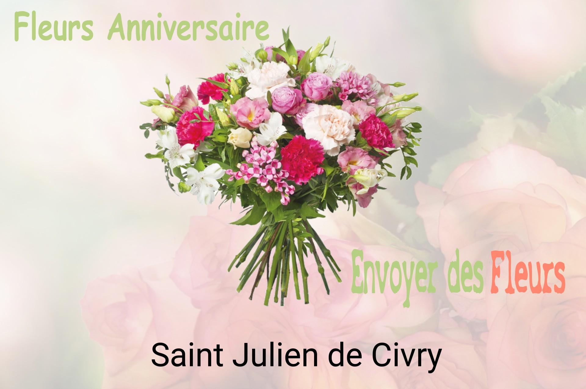 Bouquet de fleurs d’anniversaire livré à Saint-Julien-de-Civry